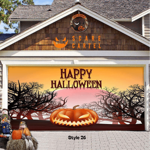 Halloween Garage Door Decoration - scarecartel
