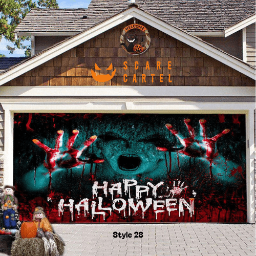 Halloween Garage Door Decoration - scarecartel