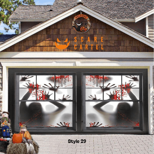 Halloween Garage Door Decoration - scarecartel