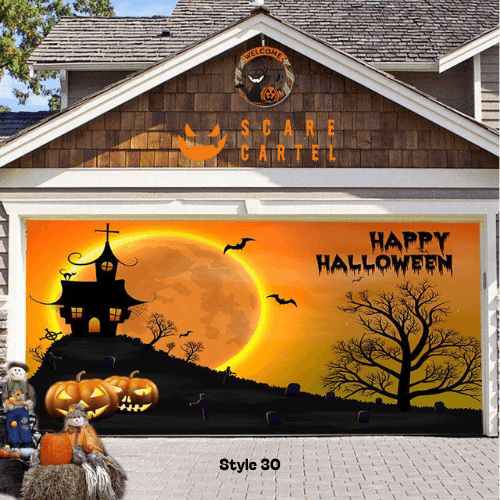 Halloween Garage Door Decoration - scarecartel