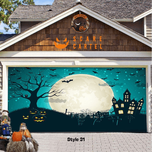 Halloween Garage Door Decoration - scarecartel