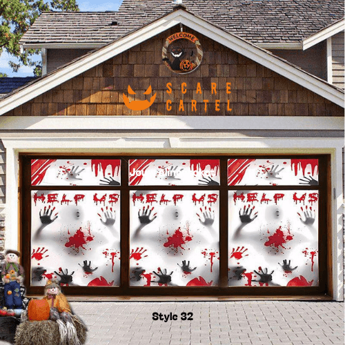 Halloween Garage Door Decoration - scarecartel