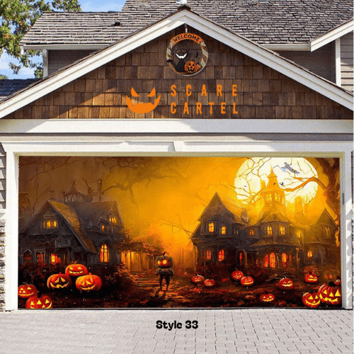Halloween Garage Door Decoration - scarecartel