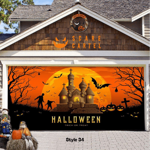 Halloween Garage Door Decoration - scarecartel