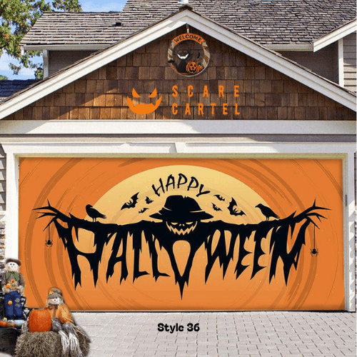 Halloween Garage Door Decoration - scarecartel