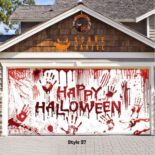 Halloween Garage Door Decoration - scarecartel