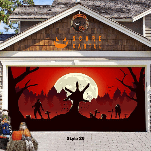 Halloween Garage Door Decoration - scarecartel