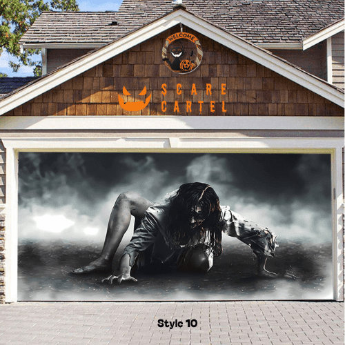 Halloween Garage Door Decoration - scarecartel
