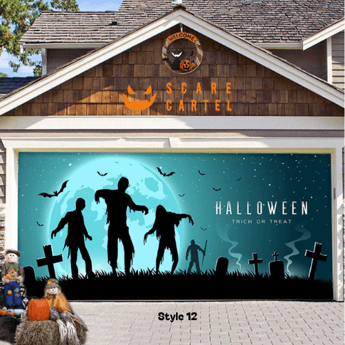 Halloween Garage Door Decoration - scarecartel