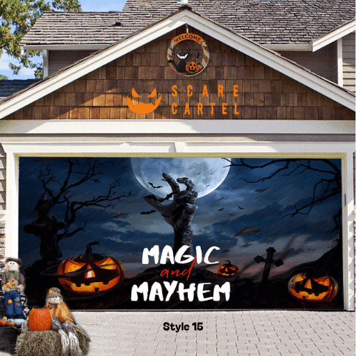 Halloween Garage Door Decoration - scarecartel