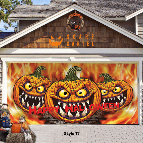 Halloween Garage Door Decoration - scarecartel