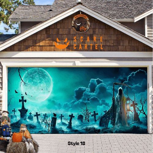 Halloween Garage Door Decoration - scarecartel