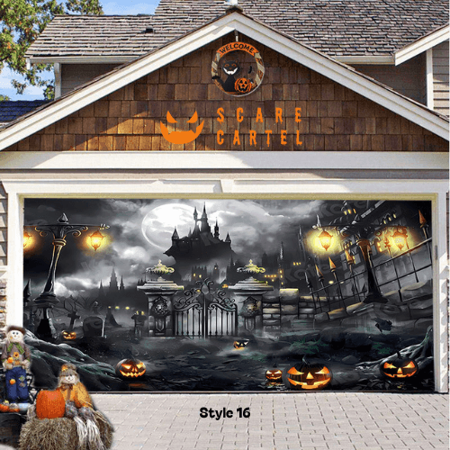 Halloween Garage Door Decoration - scarecartel