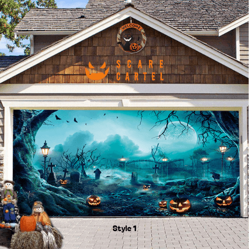 Halloween Garage Door Decoration - scarecartel