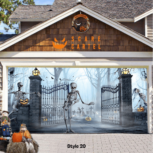 Halloween Garage Door Decoration - scarecartel
