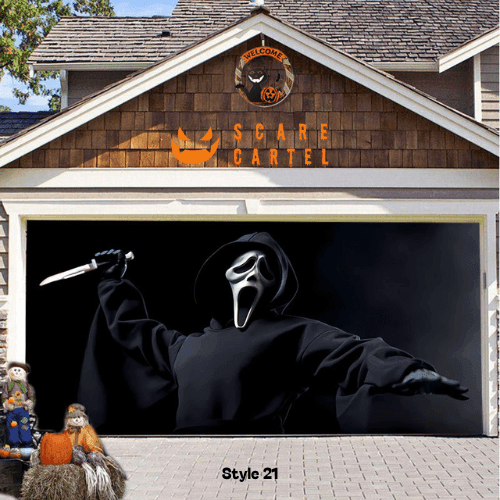 Halloween Garage Door Decoration - scarecartel