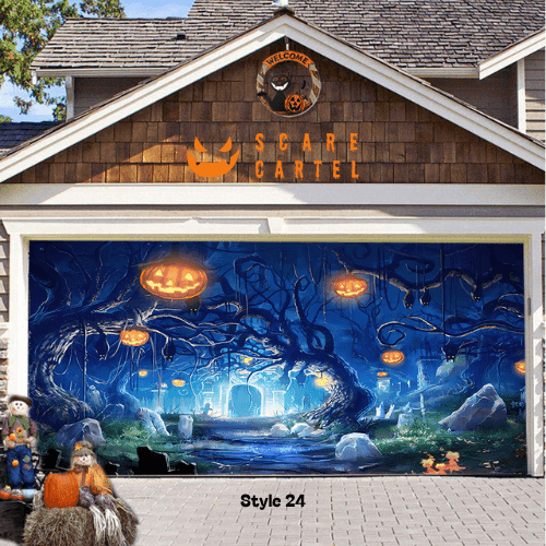 Halloween Garage Door Decoration - scarecartel