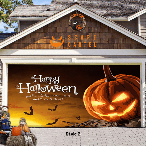 Halloween Garage Door Decoration - scarecartel