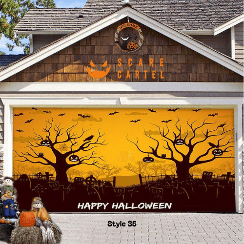 Halloween Garage Door Decoration - scarecartel
