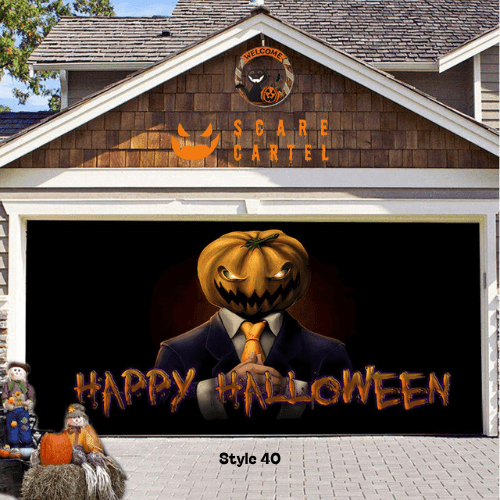 Halloween Garage Door Decoration - scarecartel