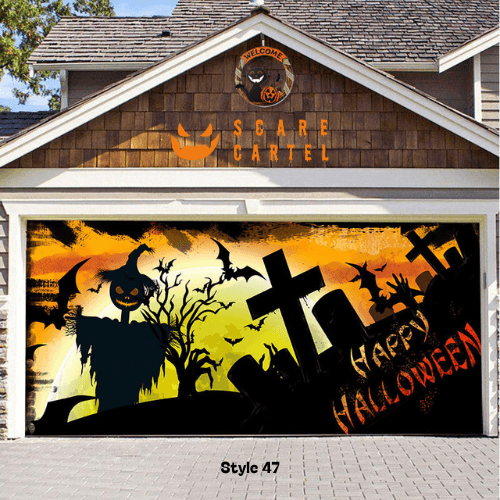 Halloween Garage Door Decoration - scarecartel