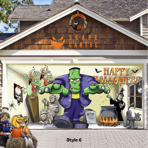 Halloween Garage Door Decoration - scarecartel