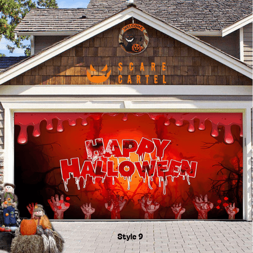 Halloween Garage Door Decoration - scarecartel